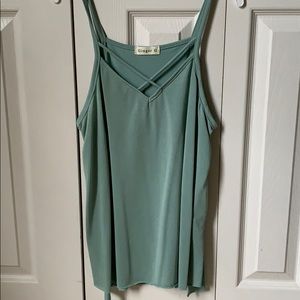 Boutique criss- cross tank